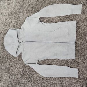 Lululemon light grey full zip hoodie scuba